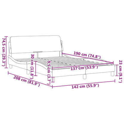 Bed Frame &quot;Dover&quot; Double Faux Leather