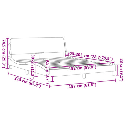Bed Frame &quot;Dover&quot; Queen Fabric