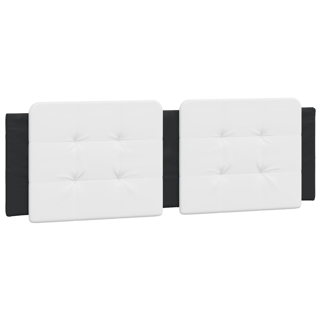 Headboard Cushion &quot;Zadar&quot; White And Black 152 Cm Queen Faux Leather