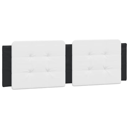 Headboard Cushion &quot;Zadar&quot; White And Black 152 Cm Queen Faux Leather