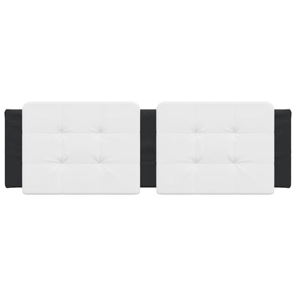 Headboard Cushion &quot;Zadar&quot; White And Black 152 Cm Queen Faux Leather