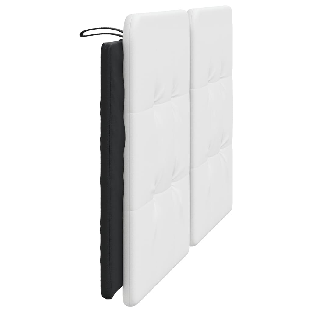 Headboard Cushion &quot;Zadar&quot; White And Black 152 Cm Queen Faux Leather