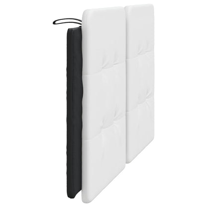 Headboard Cushion &quot;Zadar&quot; White And Black 152 Cm Queen Faux Leather