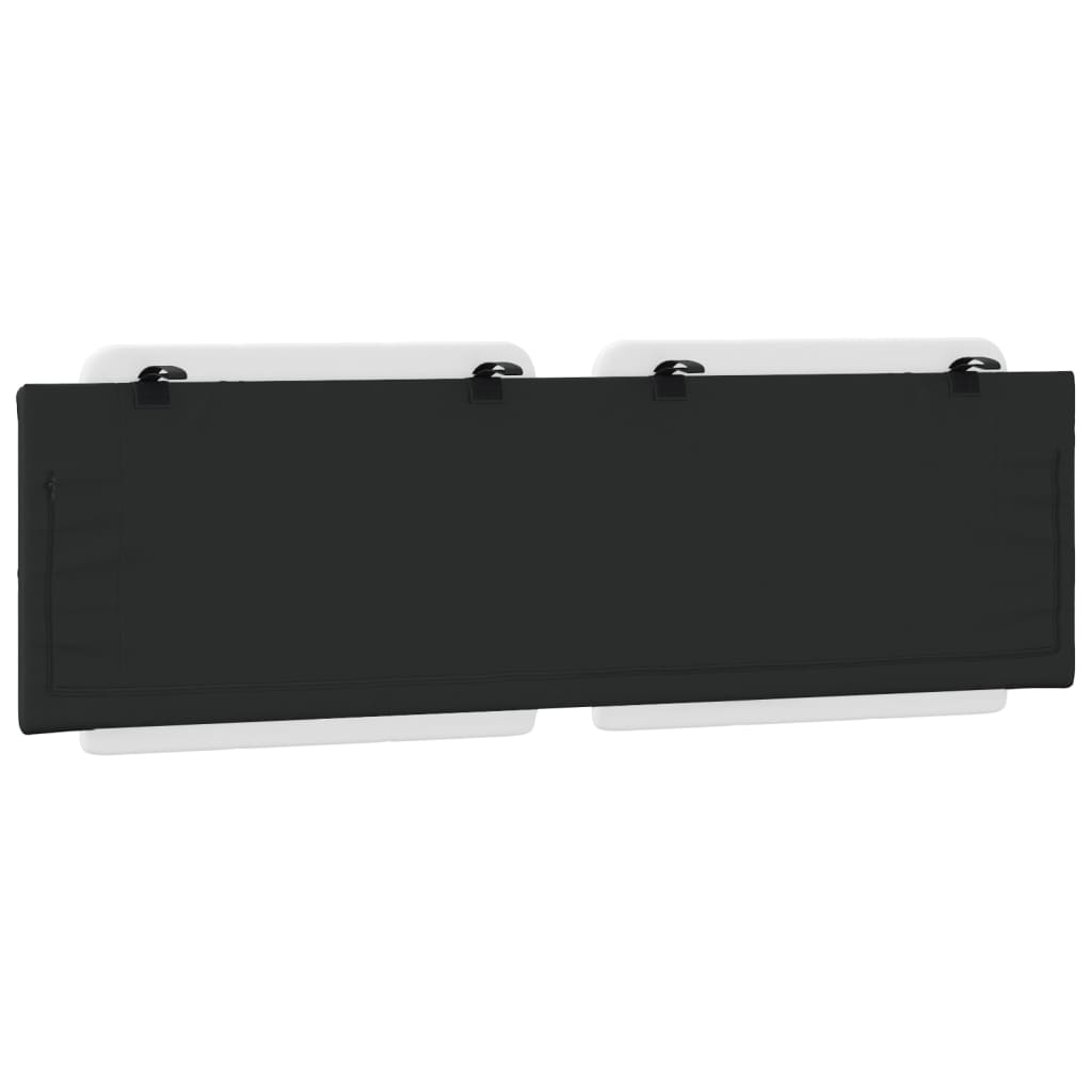 Headboard Cushion &quot;Zadar&quot; White And Black 152 Cm Queen Faux Leather