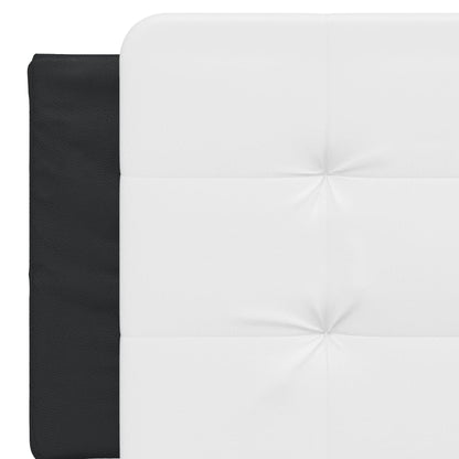 Headboard Cushion &quot;Zadar&quot; White And Black 152 Cm Queen Faux Leather
