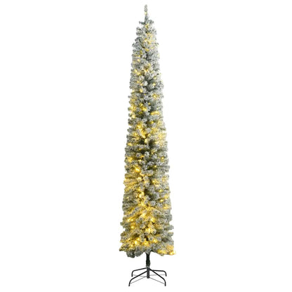 Slim Artificial Pre-Lit Christmas Tree With Ball Set Green
