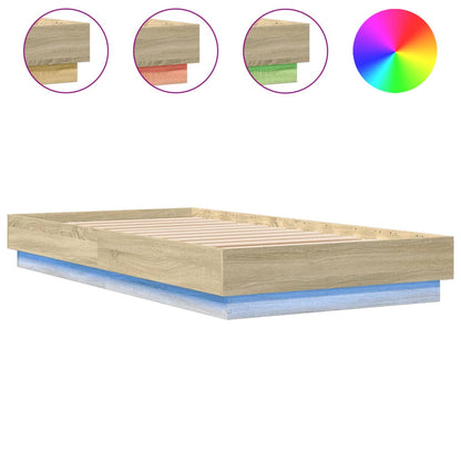 Bed Frame Without Mattress With Led Lights