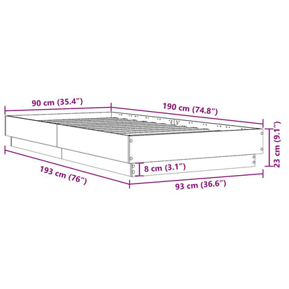 Bed Frame Without Mattress Engineered Wood