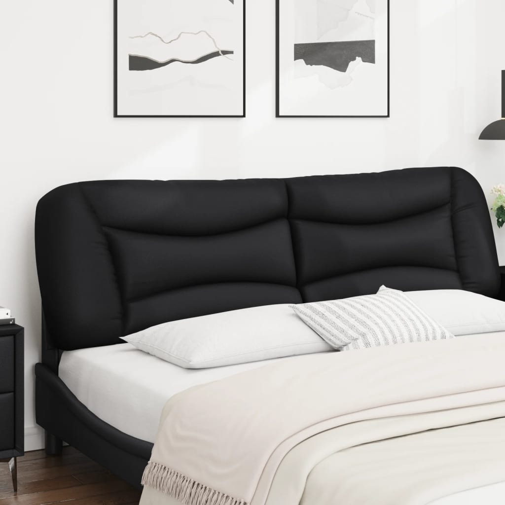 Headboard Cushion &quot;Hvar&quot; Black Faux Leather