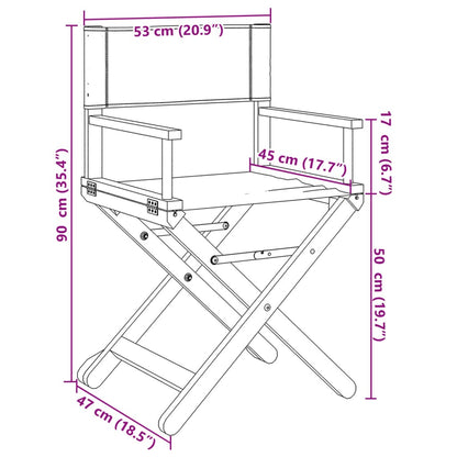 Folding Director Chairs 2 Pcs  Fabric