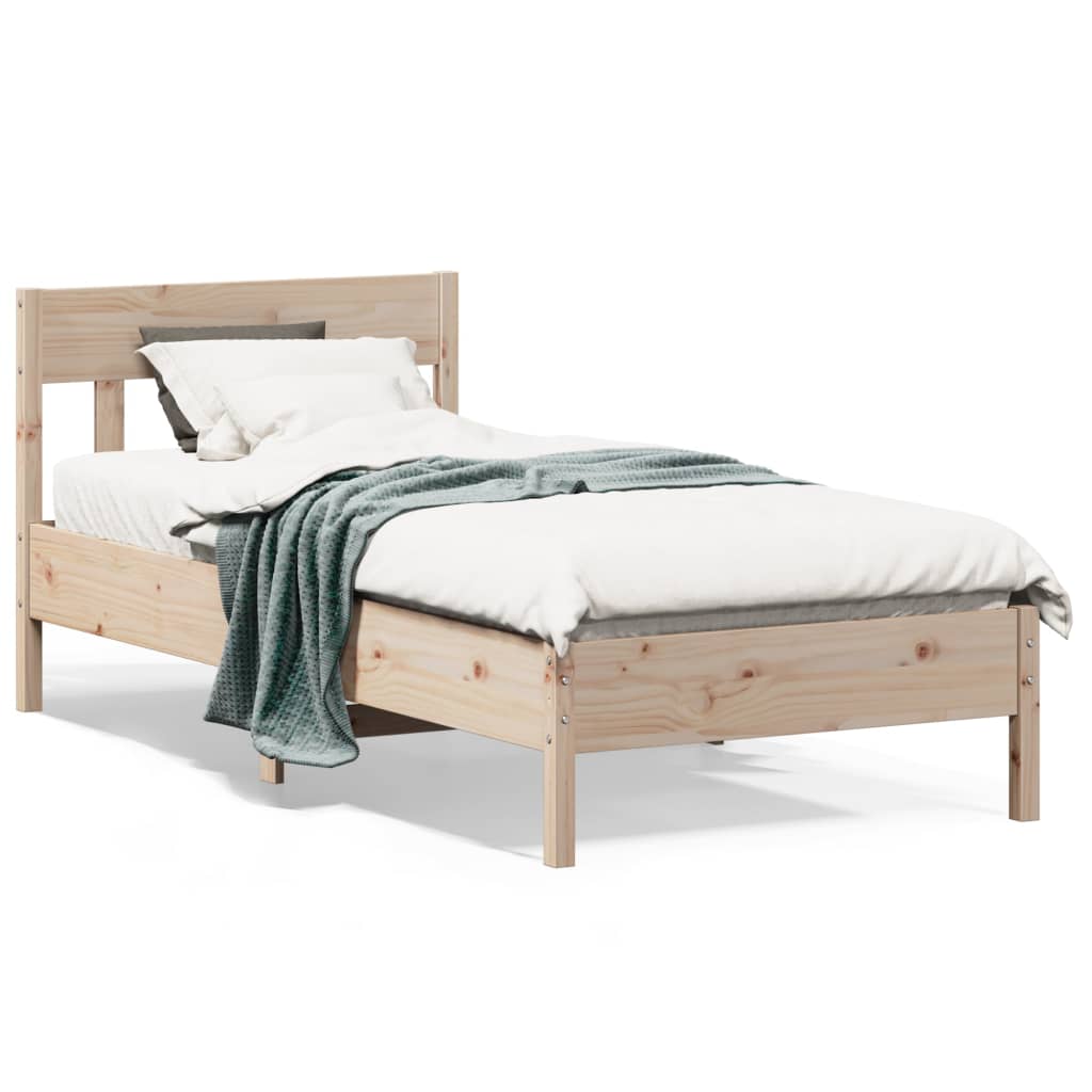 Bed Frame Without Mattress Solid Wood Pine