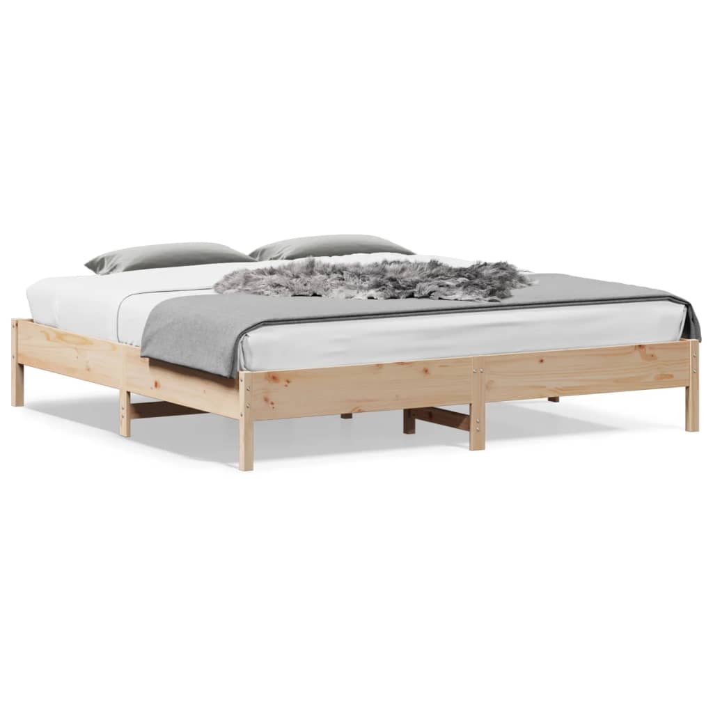 Bed Frame Without Mattress Solid Wood Pine