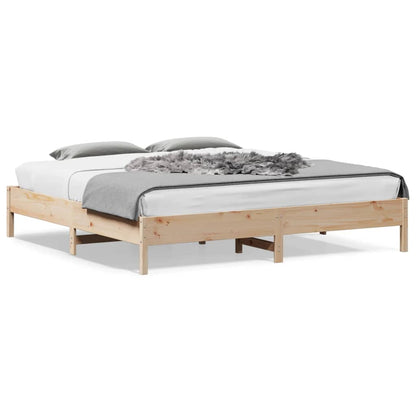 Bed Frame Without Mattress Solid Wood Pine