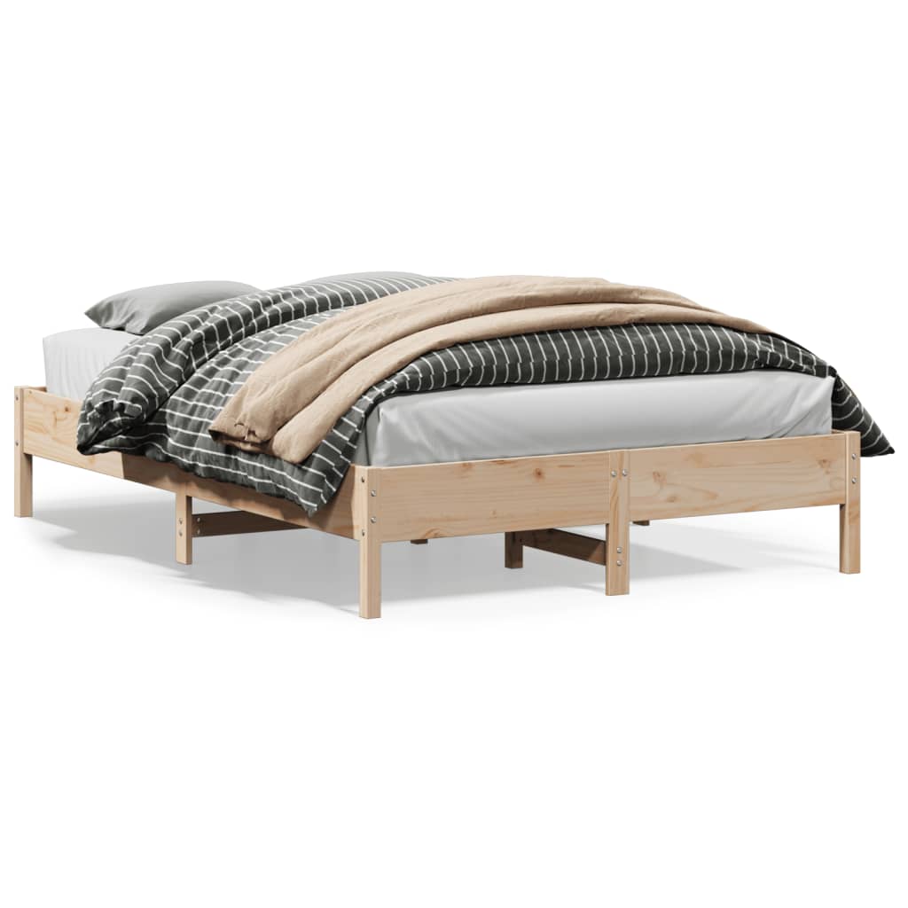 Bed Frame Without Mattress Solid Wood Pine