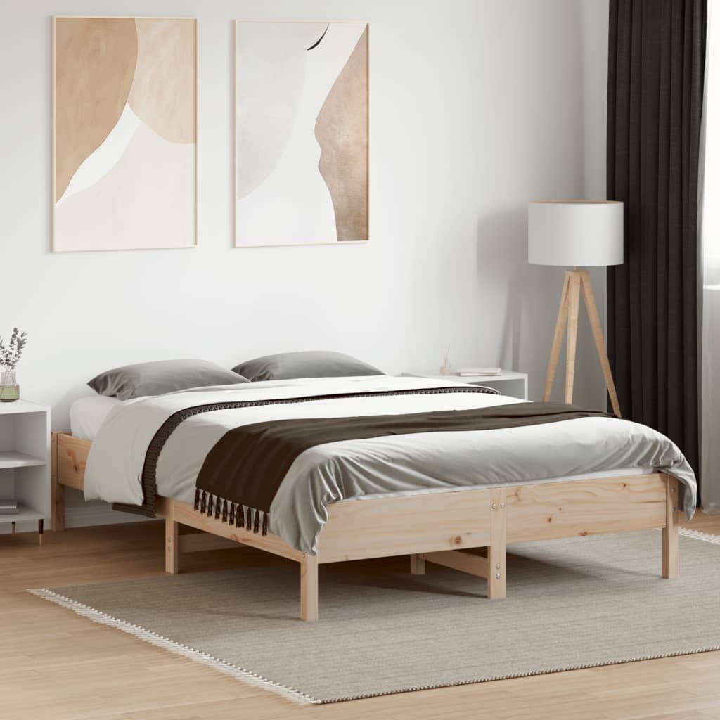 Bed Frame Without Mattress Solid Wood Pine