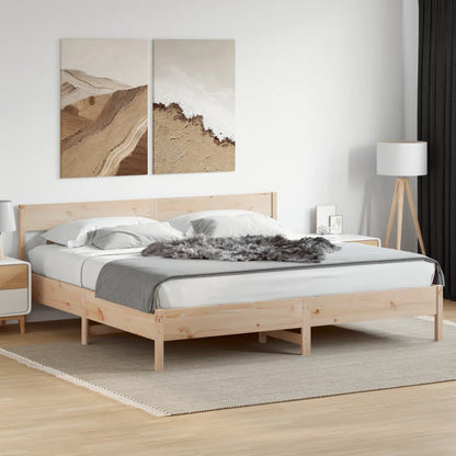 Bed Frame Without Mattress Solid Wood Pine