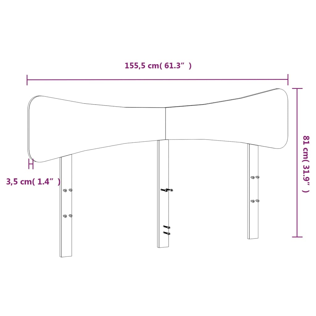 Headboard Solid Wood Pine