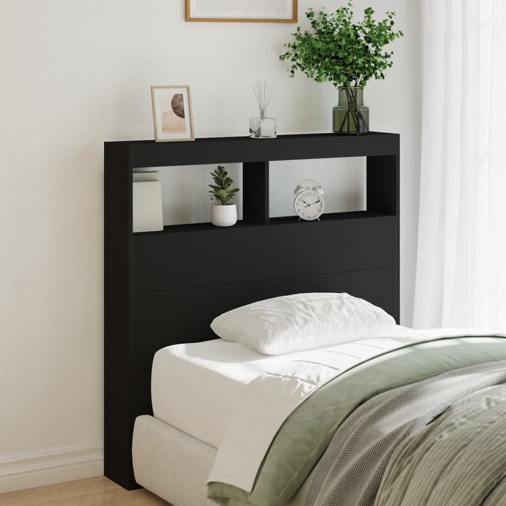 Headboard Cabinet With Led 120 Cm