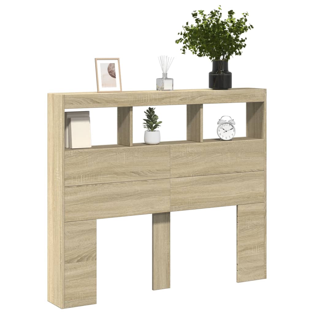 Headboard Cabinet With Led 120 Cm