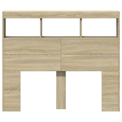 Headboard Cabinet With Led 120 Cm