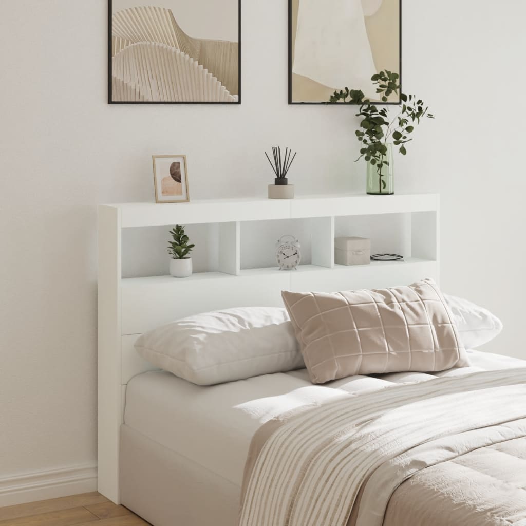 Headboard Cabinet With Led 120 Cm