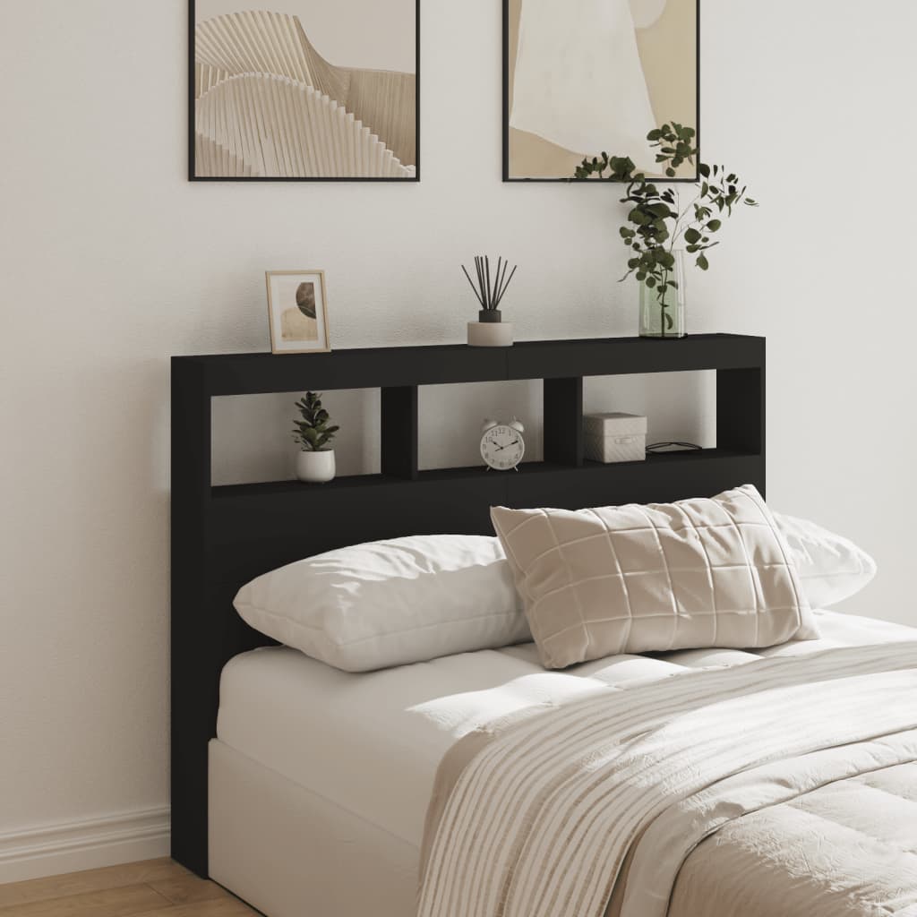 Headboard Cabinet With Led 120 Cm