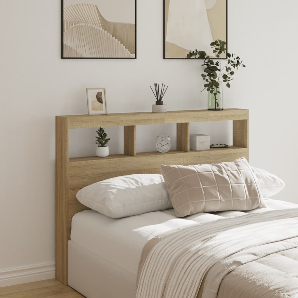 Headboard Cabinet With Led 120 Cm