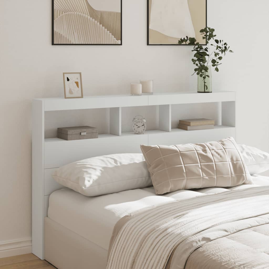 Headboard Cabinet With Led 120 Cm