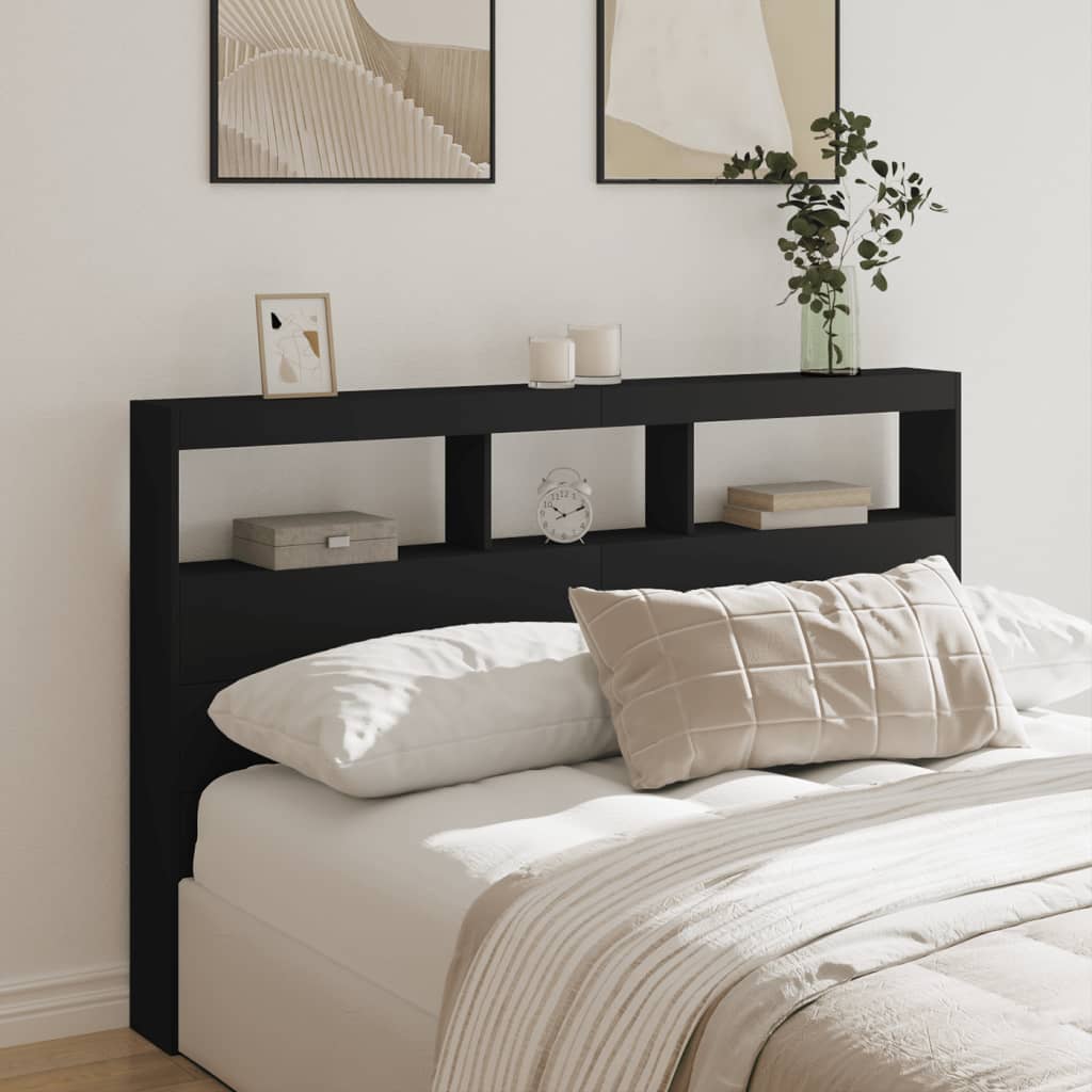 Headboard Cabinet With Led 120 Cm