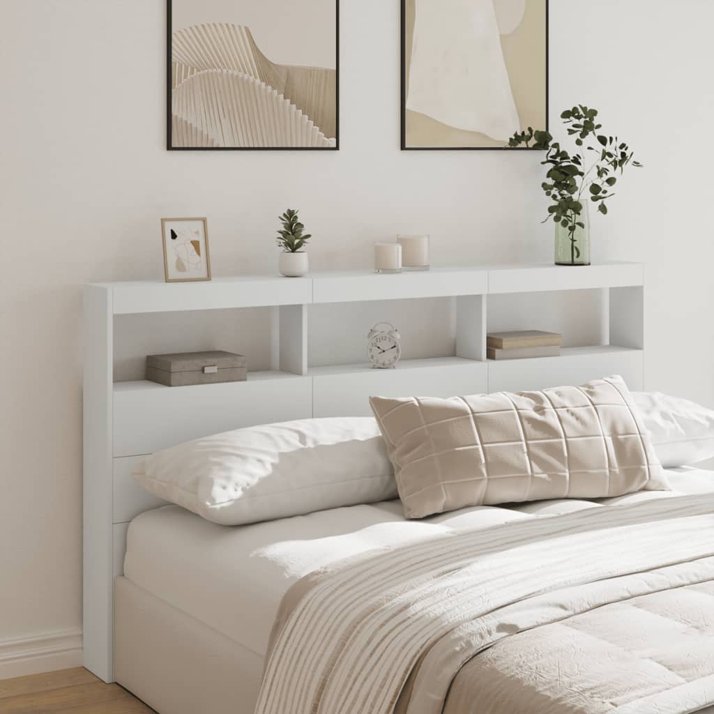 Headboard Cabinet With Led 120 Cm
