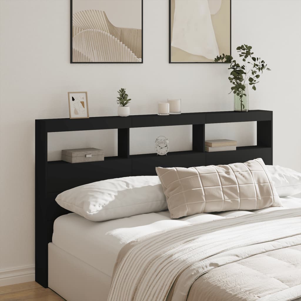 Headboard Cabinet With Led 120 Cm