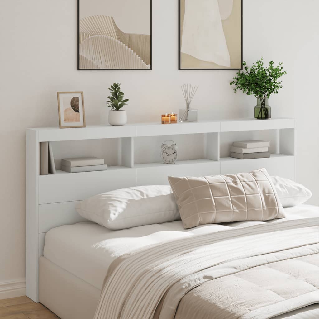 Headboard Cabinet With Led 120 Cm
