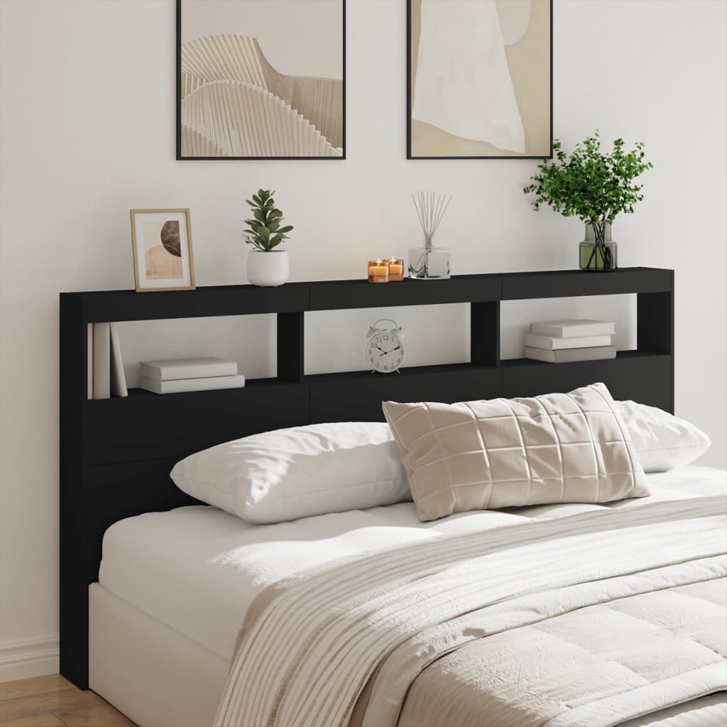 Headboard Cabinet With Led 120 Cm
