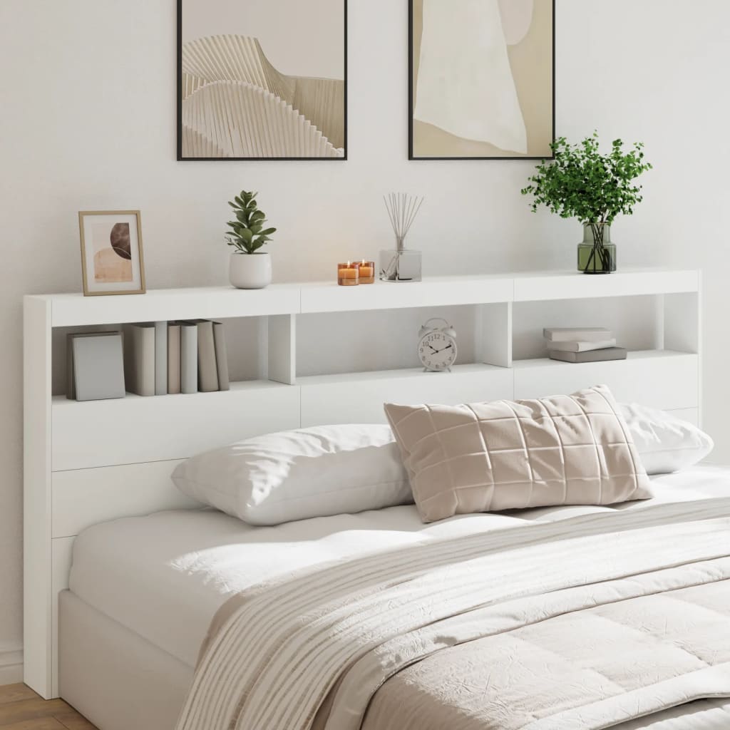 Headboard Cabinet With Led 120 Cm