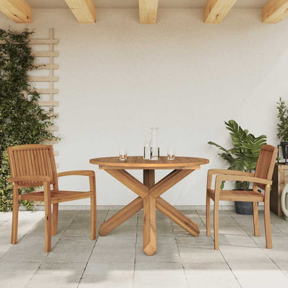 Garden Table Ø Solid Wood Teak