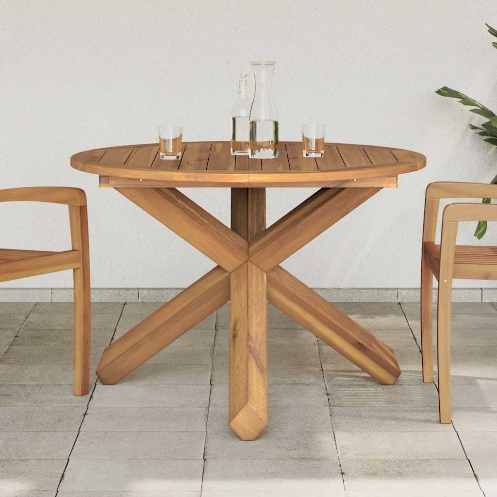 Garden Table Ø Solid Wood Teak
