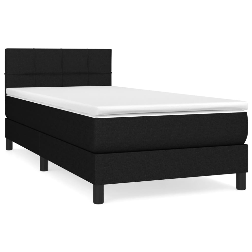 Box Spring Bed With Mattress 100X200 Cm Fabric