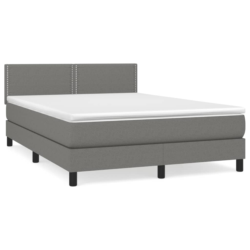 Box Spring Bed With Mattress 100X200 Cm Fabric