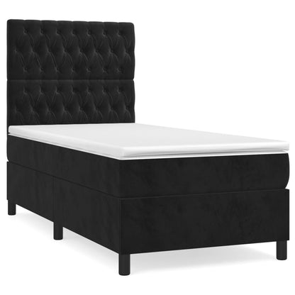 Box Spring Bed With Mattress 106X203 Cm Velvet