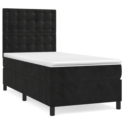 Box Spring Bed With Mattress 106X203 Cm Velvet