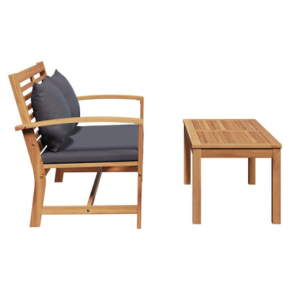 Garden Natural 110 X 64 X 76.5 Cm Solid Teak Wood