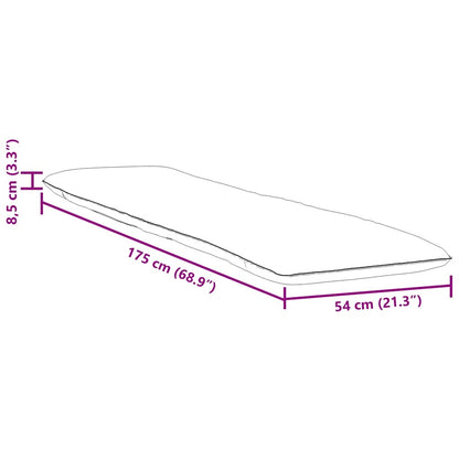 Folding Sun Lounger 175X54X8.5 Cm Oxford Fabric