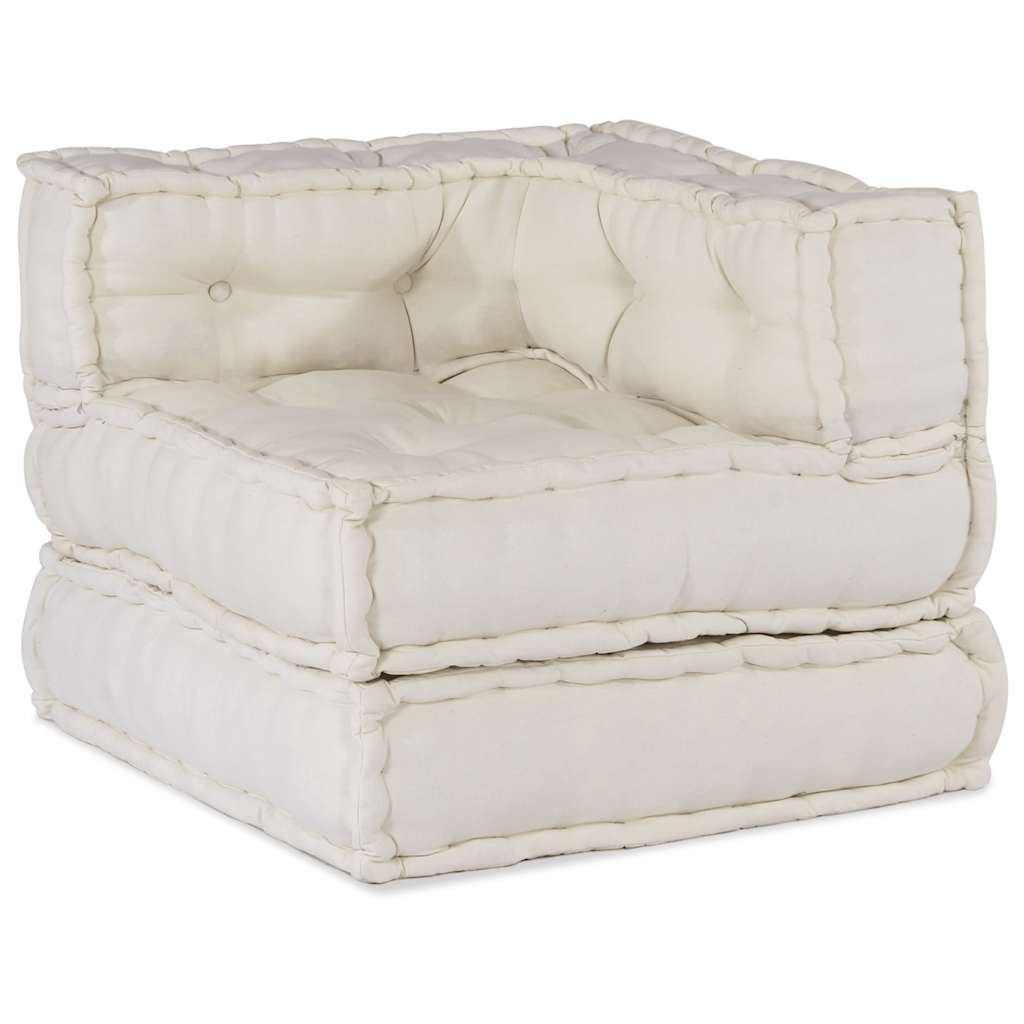 2-Seater Modular Pouffe Fabric