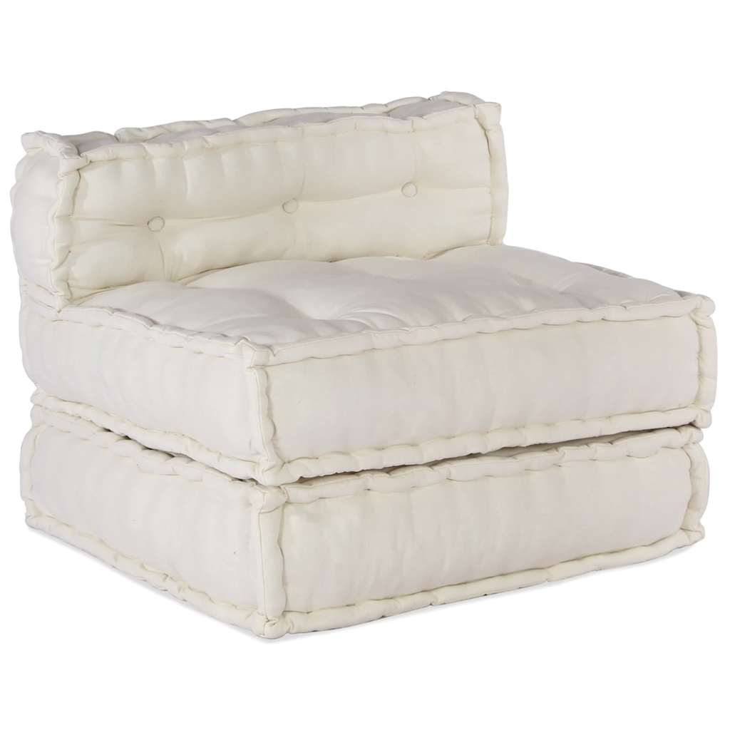 2-Seater Modular Pouffe Fabric