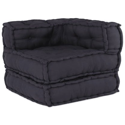 2-Seater Modular Pouffe Fabric