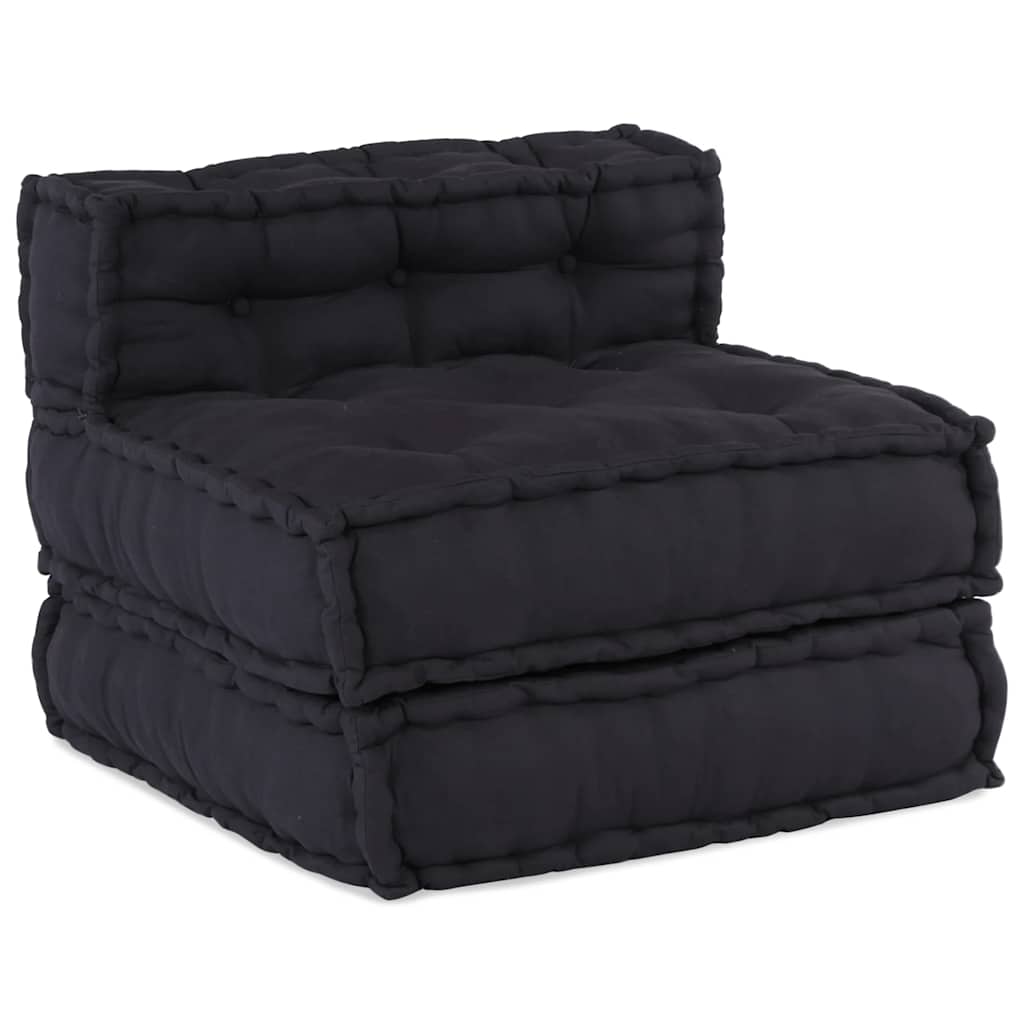 2-Seater Modular Pouffe Fabric