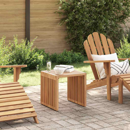 Garden Side Table Brown 45 X 42.5 X 45 Cm Solid Teak Wood