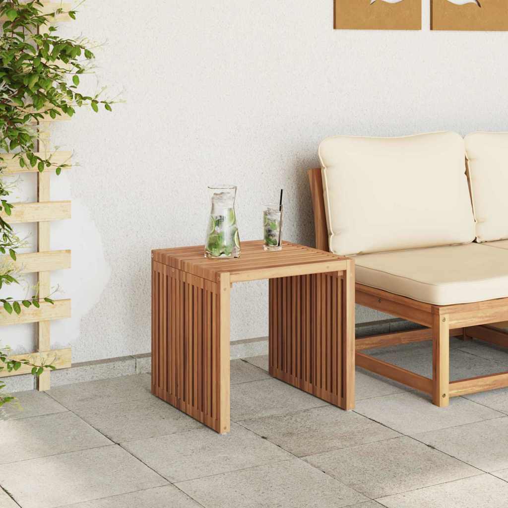 Garden Side Table Brown 45 X 42.5 X 45 Cm Solid Teak Wood