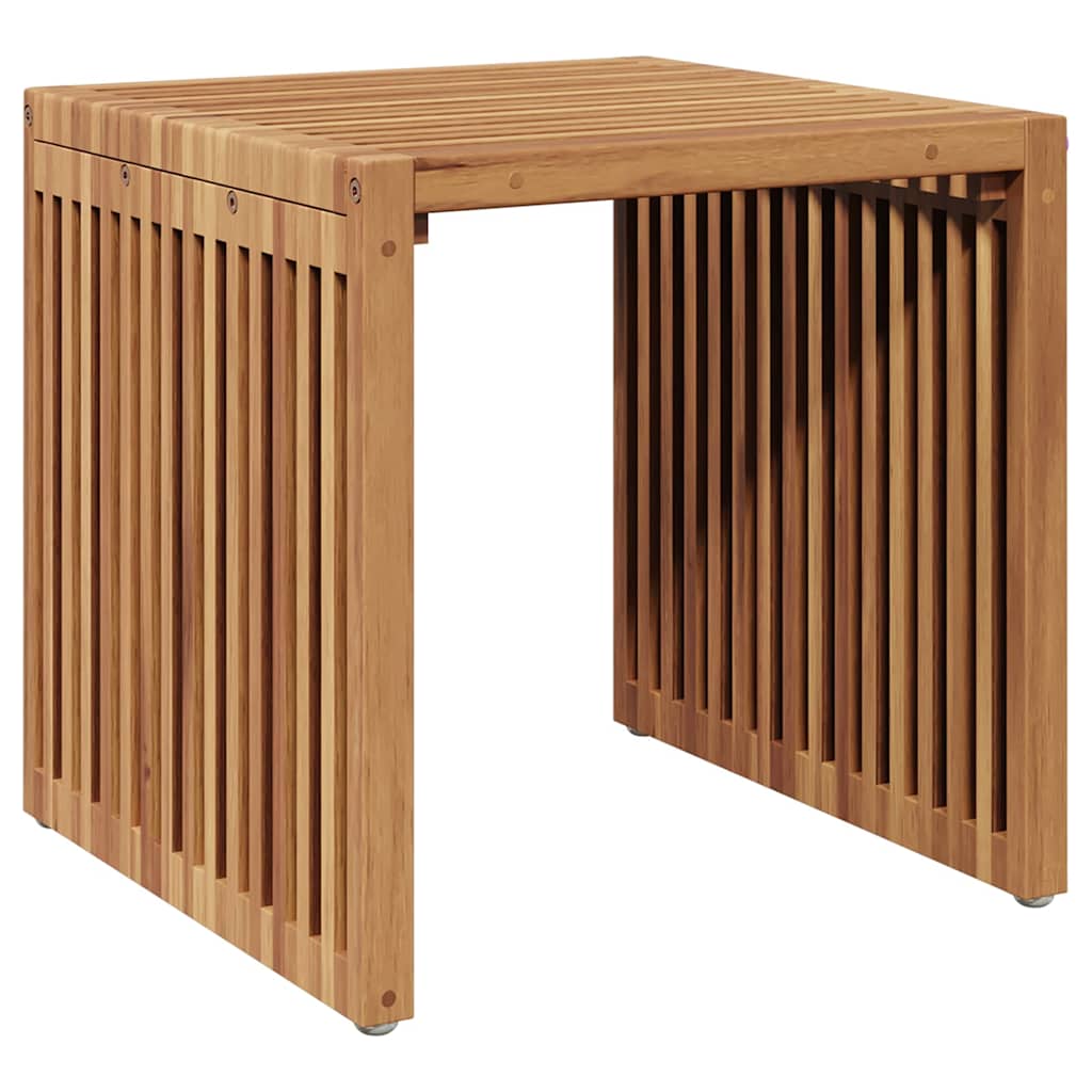 Garden Side Table Brown 45 X 42.5 X 45 Cm Solid Teak Wood