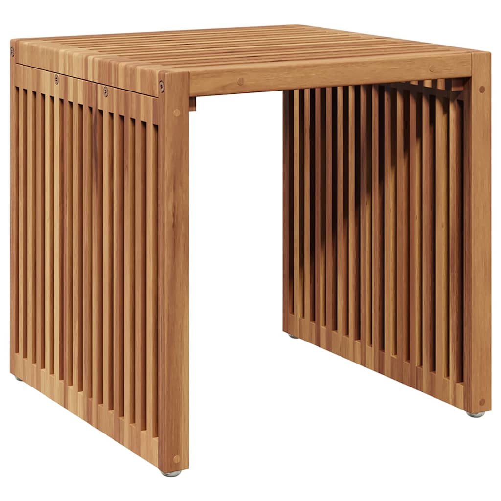 Garden Side Table Brown 45 X 42.5 X 45 Cm Solid Teak Wood